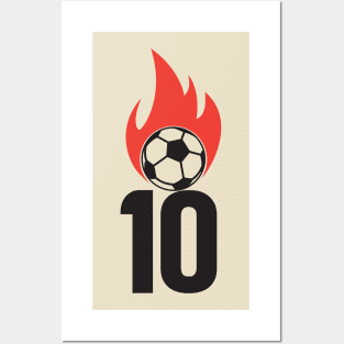 Soccer Number 10 Posters and Art